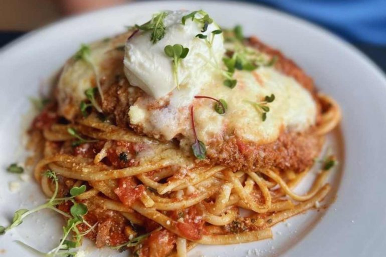 spaghetti at rimini's restaurantt in Kirkland, WA
