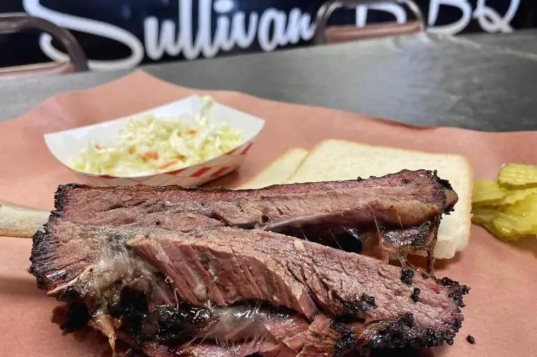 beef ribs at sullivan texas bbq in lewisville Texas
