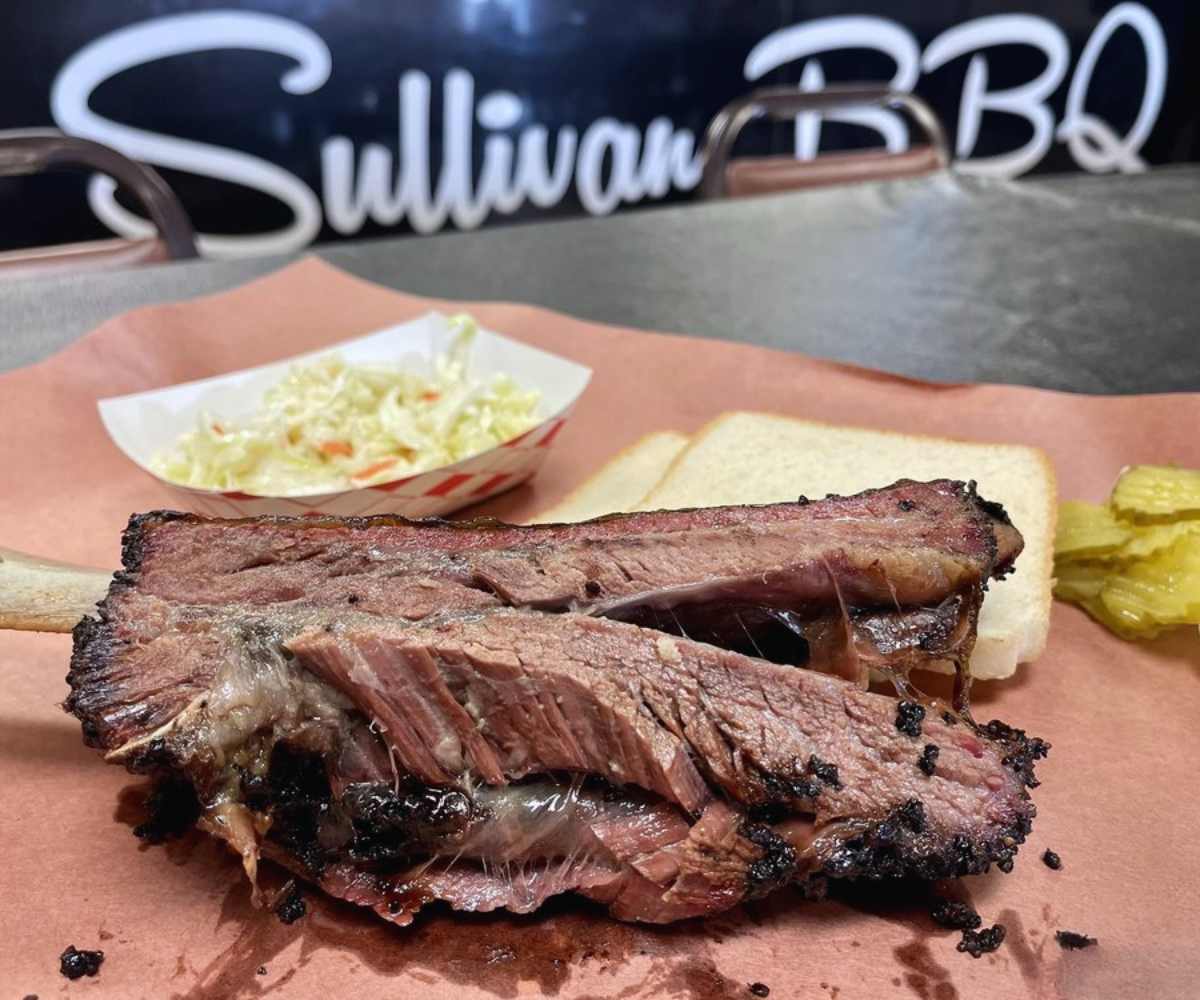 beef ribs at sullivan texas bbq in lewisville Texas