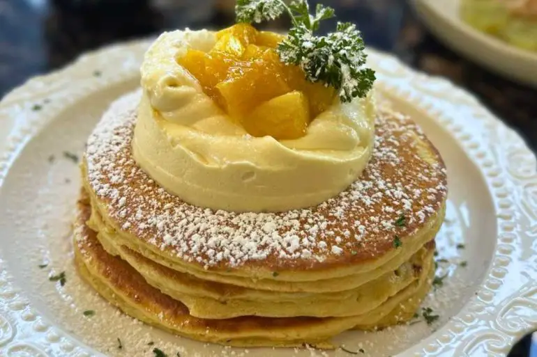 mango pancake at whisper in san mateo ca