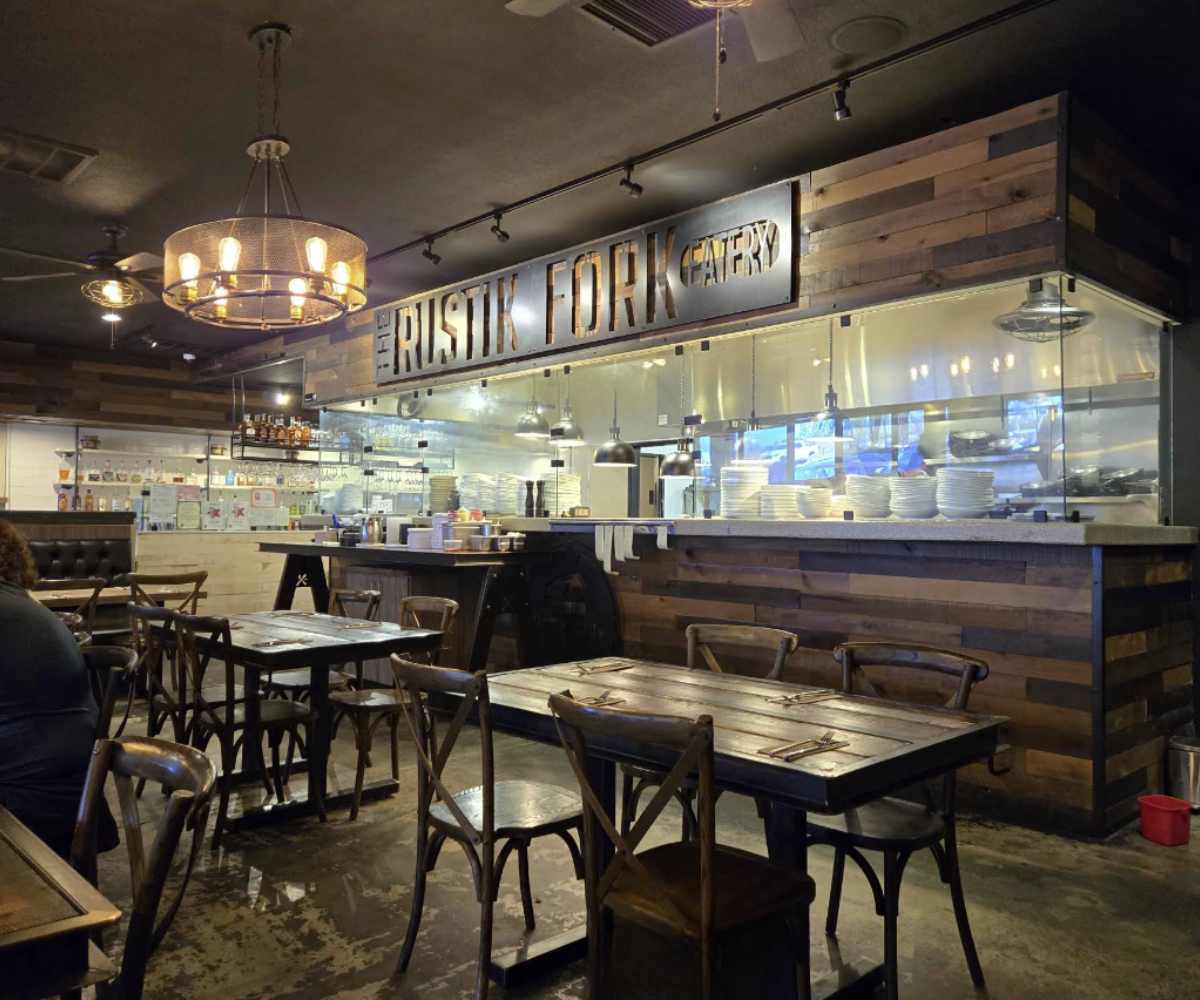 inside the rustik fork in riverside, CA