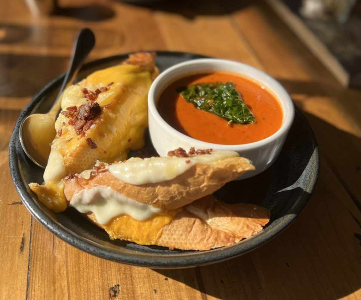 Crafted Grilled Cheese and Tomato Basil Soup at Cook & Craft in Scottsdale arizona