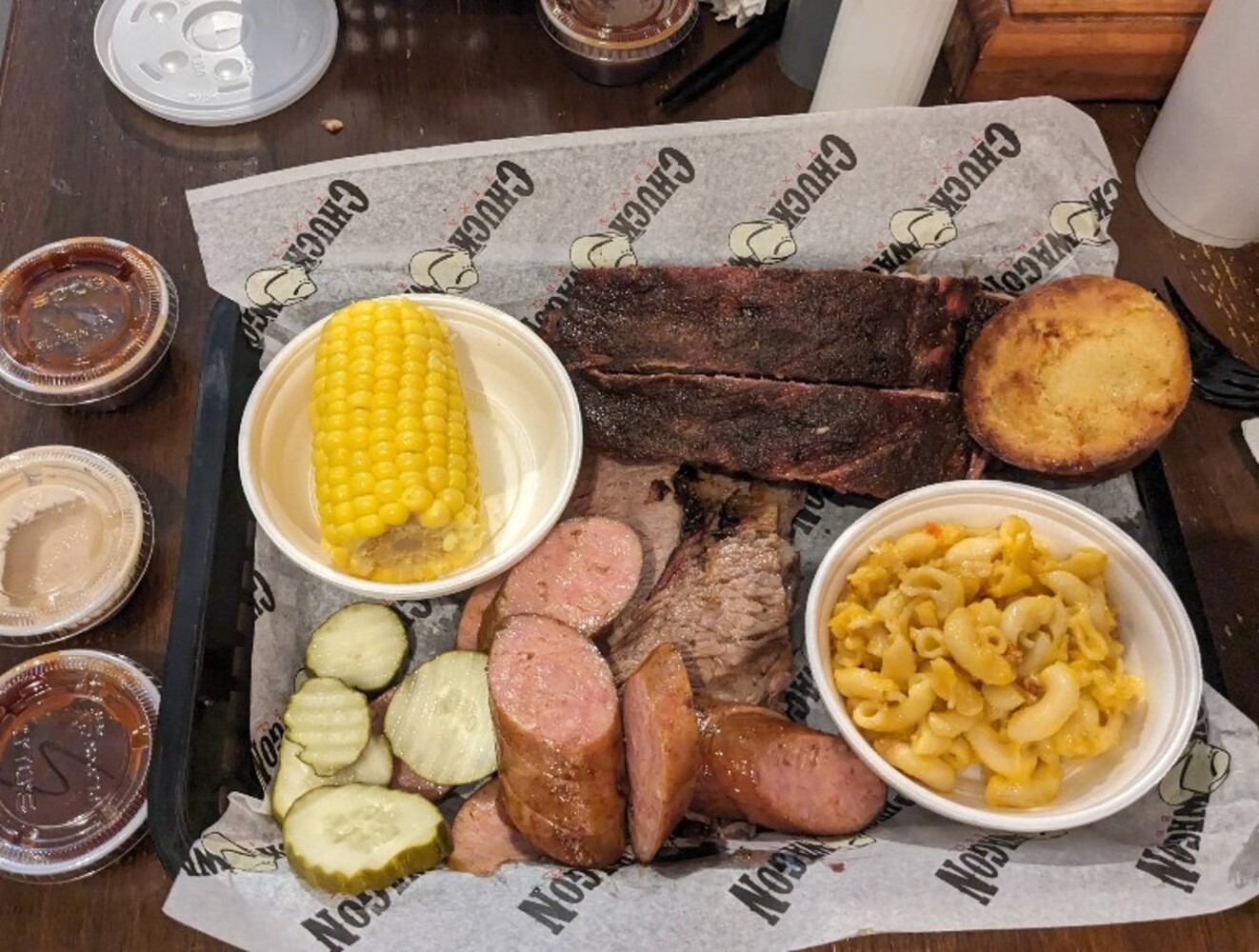 Food at ChuckWagon BBQ located in Madison, AL. 