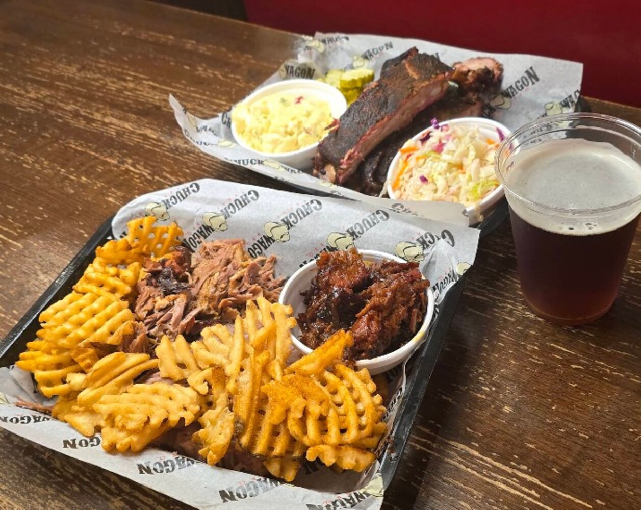 Food at ChuckWagon BBQ located in Madison, AL. 