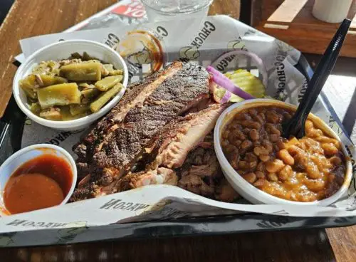 Food at ChuckWagon BBQ located in Madison, AL.