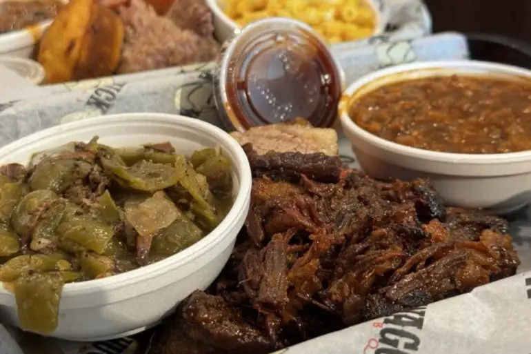 Food at ChuckWagon BBQ located in Madison, AL.