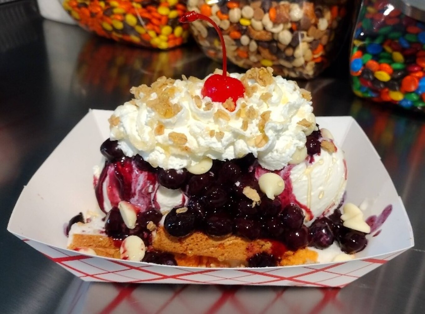 Food at Duke's Sweet's and Treat's located in Wasilla, AK.