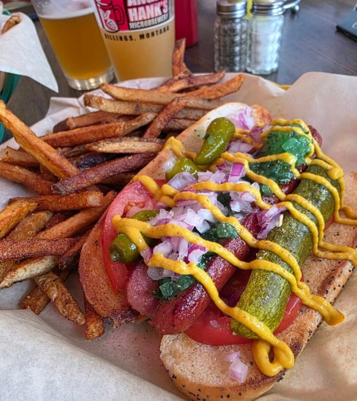 Food at The Burger Dive located in Billings, MT. 