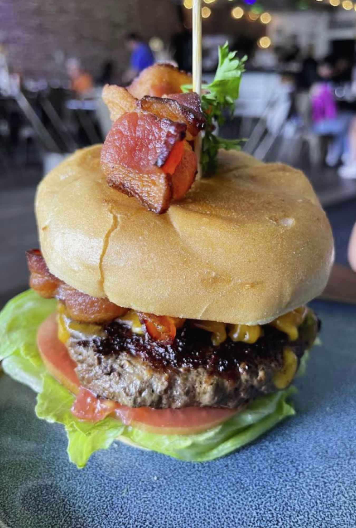 Stork burger at Fat Stork in Davie, FL