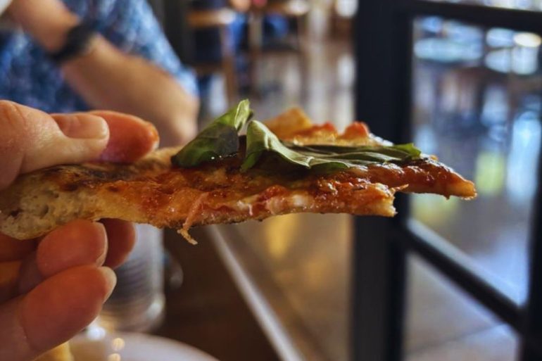 Il Forno Bello Pizzeria Pizza Slice Close-Up