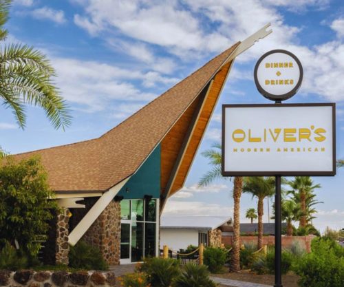 Info Box Sign for Oliver's Modern American