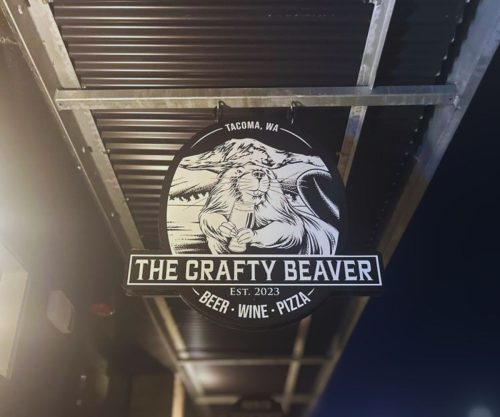The Crafty Beaver Bar Store Sign Info Box