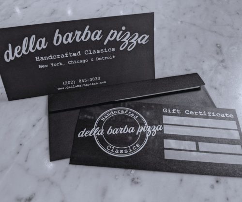 Della Barba Pizza Gift Certificates