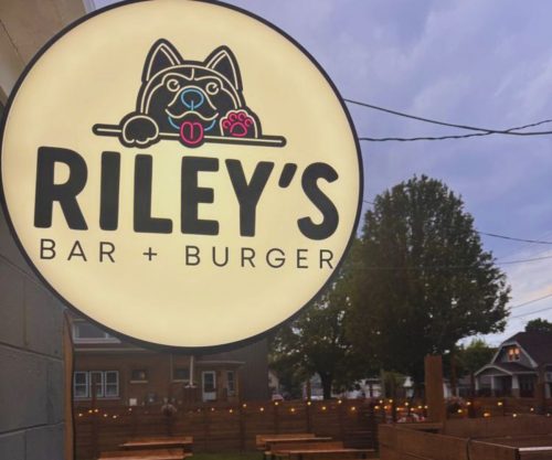 Riley's Bar + Burger Store Sign
