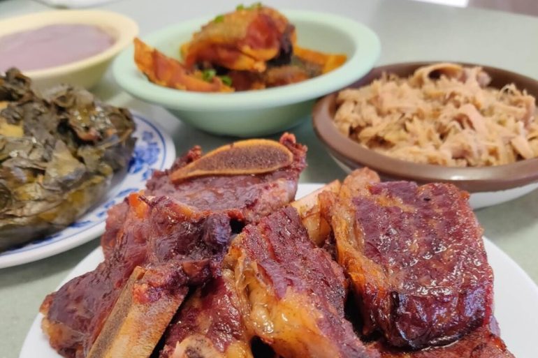 Food at Helena's Hawaiian Food located in Honolulu, HI