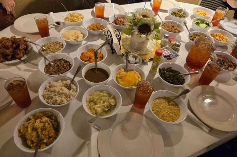 Food at Mrs. Wilkes’ Dining Room located in Savannah GA