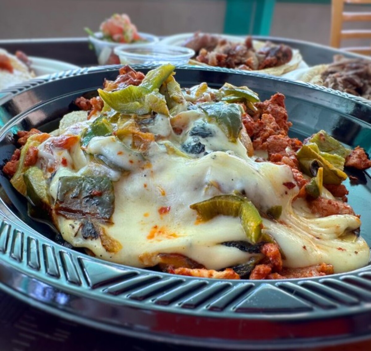 Food at La Super-Rica Taqueria located in Santa Barbara CA