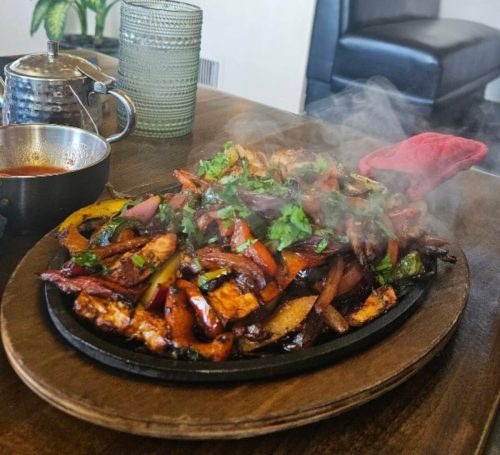 Food at La Super-Rica Taqueria located in Santa Barbara CA