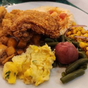 Food at Dooky Chase Restaurant located in New Orleans LA.