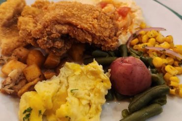 Food at Dooky Chase Restaurant located in New Orleans LA.