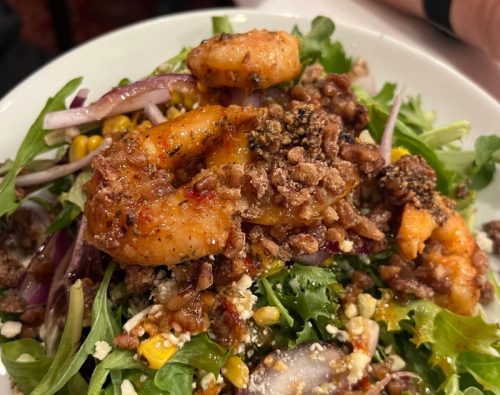 Food at Dooky Chase Restaurant located in New Orleans LA.