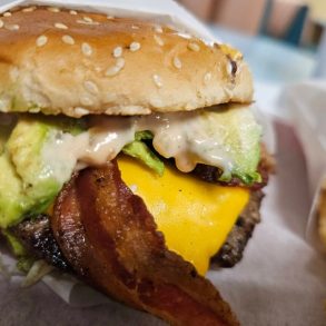 Food at Mission Burgers located in Riverside CA.