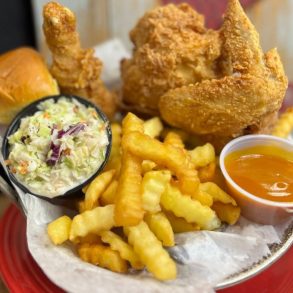 Food at Fran's Chicken Haven located in Boca Raton FL,.