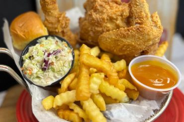 Food at Fran's Chicken Haven located in Boca Raton FL,.