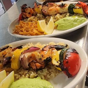 Food at Wool Growers Restaurant located in Bakersfield, CA.