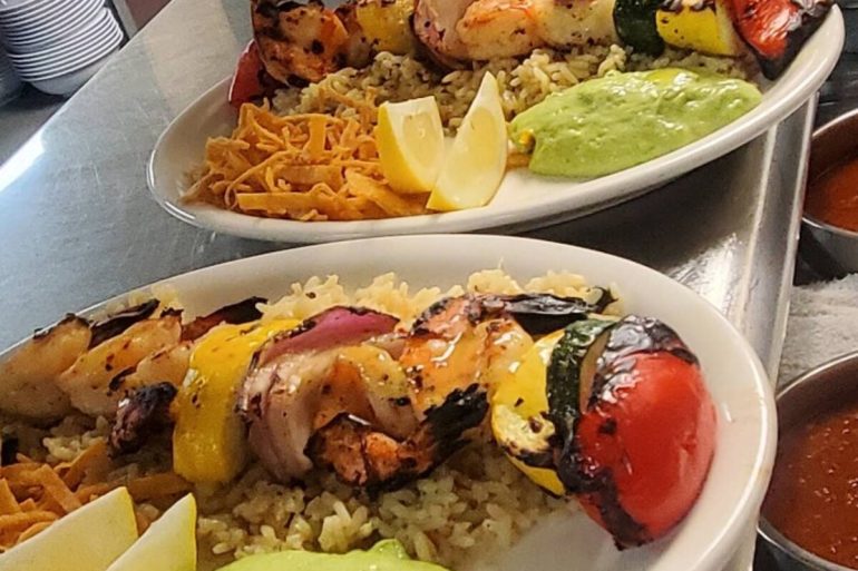 Food at Wool Growers Restaurant located in Bakersfield, CA.