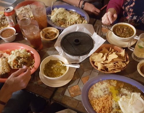 Food at Chope's Bar and Café located in La Mesa, NM.
