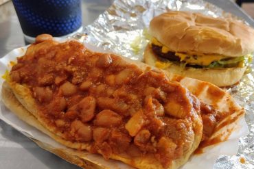 Food at Pat's Drive In located in Tucson, AZ.