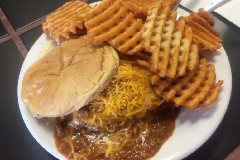 Food at Ike's Chili located in Tulsa OK.