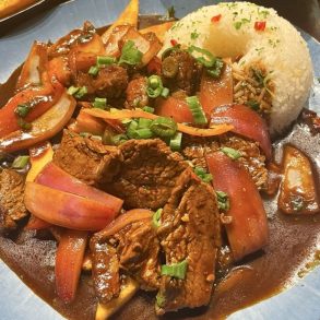 Lomo Saltado at The Red Llama in Lone Tree, CO