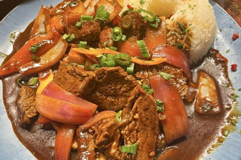 Lomo Saltado at The Red Llama in Lone Tree, CO