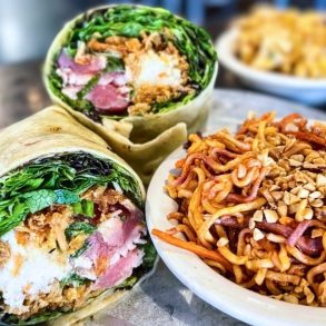 Seared Tuna Burrito at Black Sheep Burrito and Brews in Charleston, WV