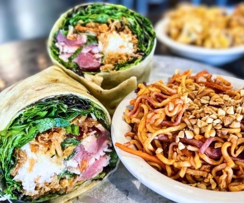 Seared Tuna Burrito at Black Sheep Burrito and Brews in Charleston, WV