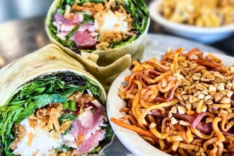 Seared Tuna Burrito at Black Sheep Burrito and Brews in Charleston, WV