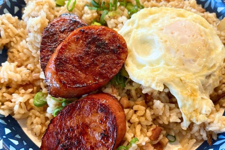 Portuguese Sausage Plate at Sunnyside in Wahiawa, Hawaii