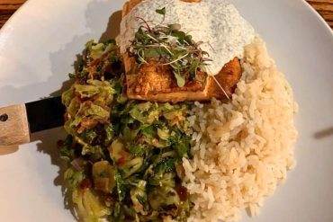 Honey Bourbon Salmon at Christopher's Eats in Huntington, WV
