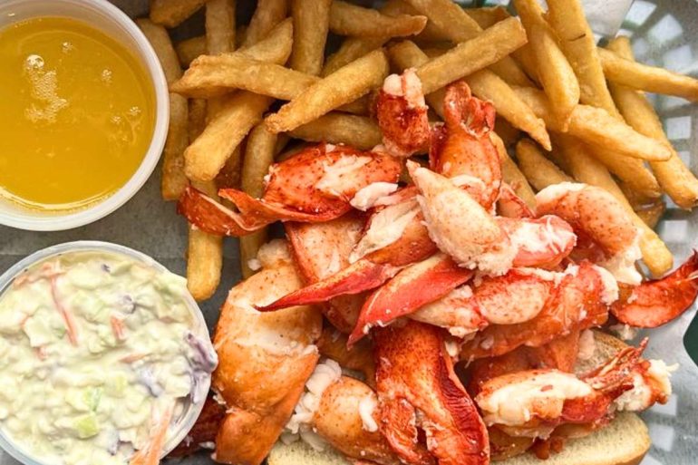 Lobster Roll at Eagles Nest Restaurant in Brewer, Maine