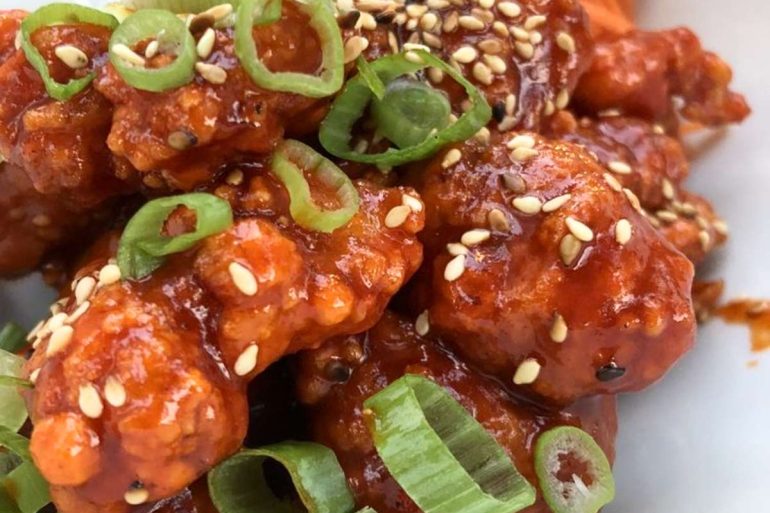 Korean Popcorn Chicken at The Stage Restaurant & Cafe in Keene, NH