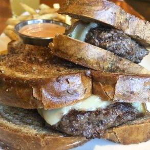 Bison Patty Melt at Montana Ale Works in Bozeman, Montana