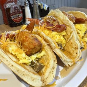 Breakfast Tacos at The Hamilton Diner in Seekonk, Massachusetts