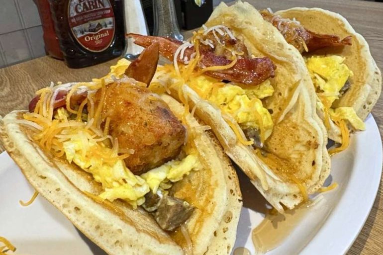 Breakfast Tacos at The Hamilton Diner in Seekonk, Massachusetts