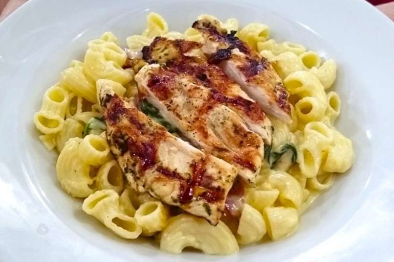 Chicken Gouda Mac at The Backyard in Milton, Delaware