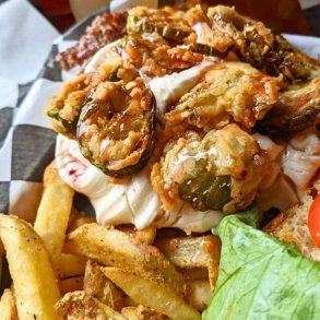 Popper Burger at Born In A Barn in Laramie, WY