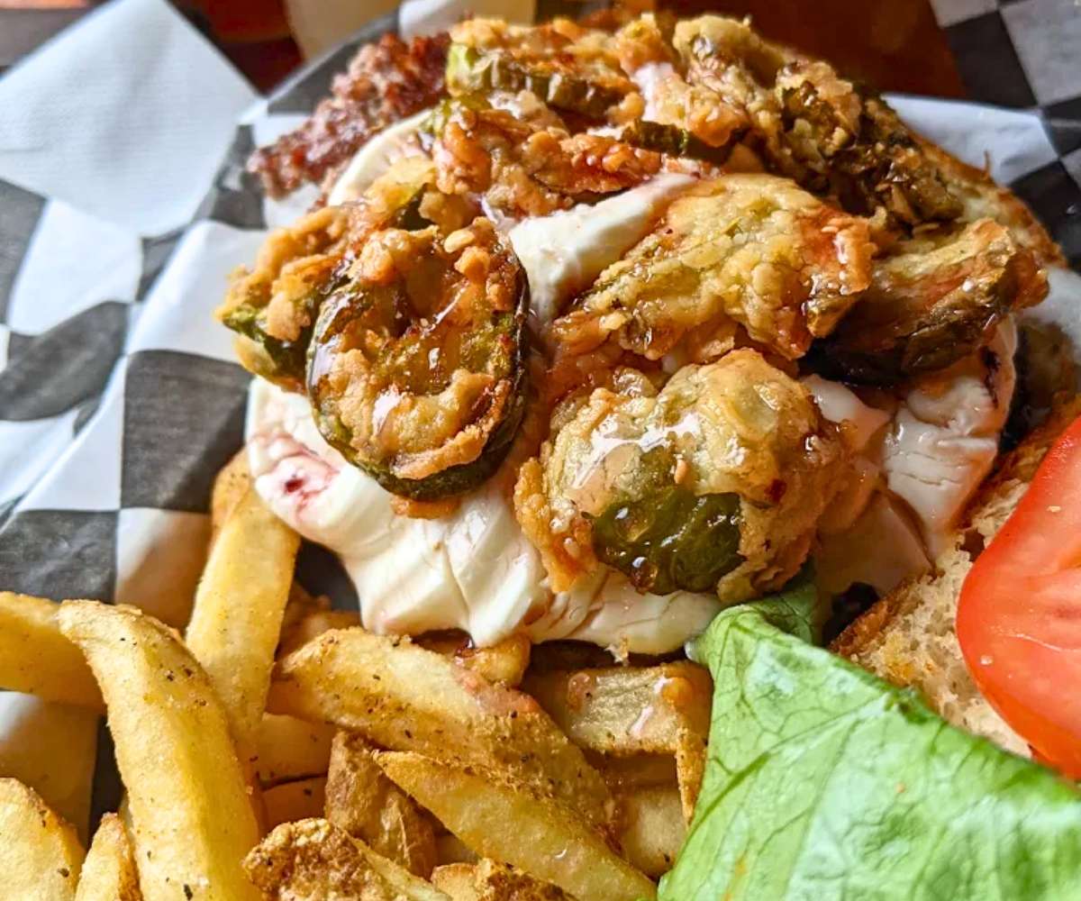 Popper Burger at Born In A Barn in Laramie, WY