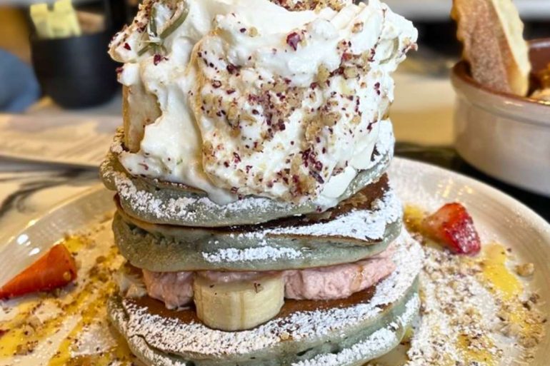 Baklava Pancakes at Cafe La Maude in Philadelphia, Pennsylvania