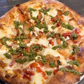 Ken's Smoked Salmon Pizza at Fiamma Pizza in Bellingham, Washington